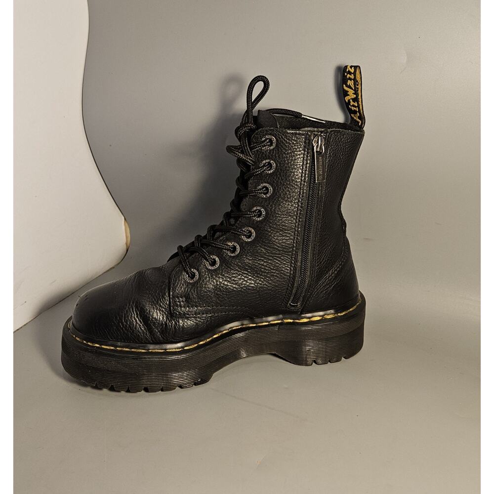 Dr. Martens Jadon lll Black leather Platform Boots Size 39 EU L 8, M 7 - Picture 5 of 8